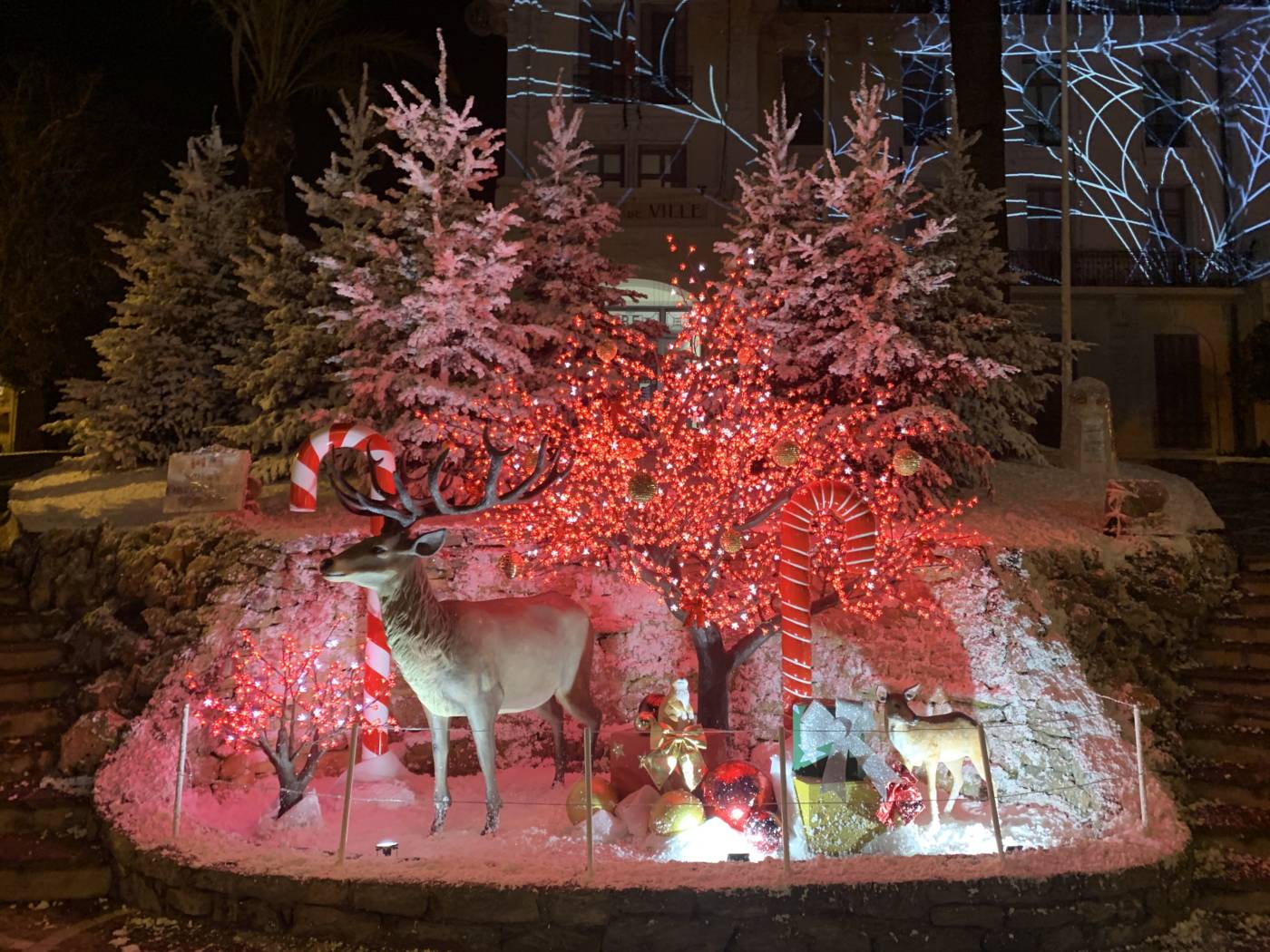 Flocage Neige Artificielle Décoration fêtes de Noël pour Mairies