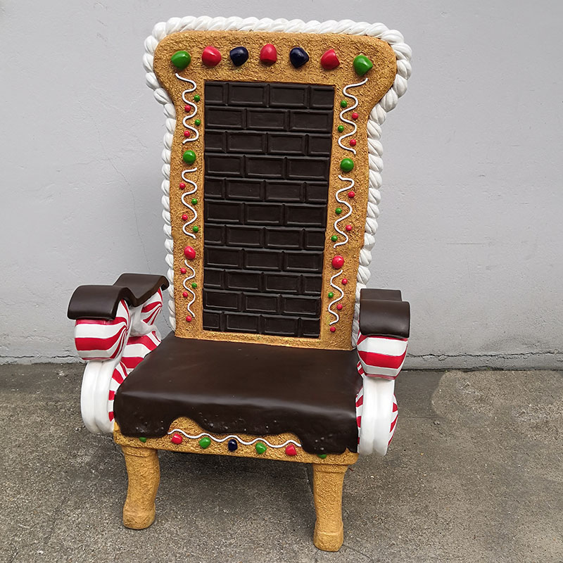 Trone de Père Noël en résine